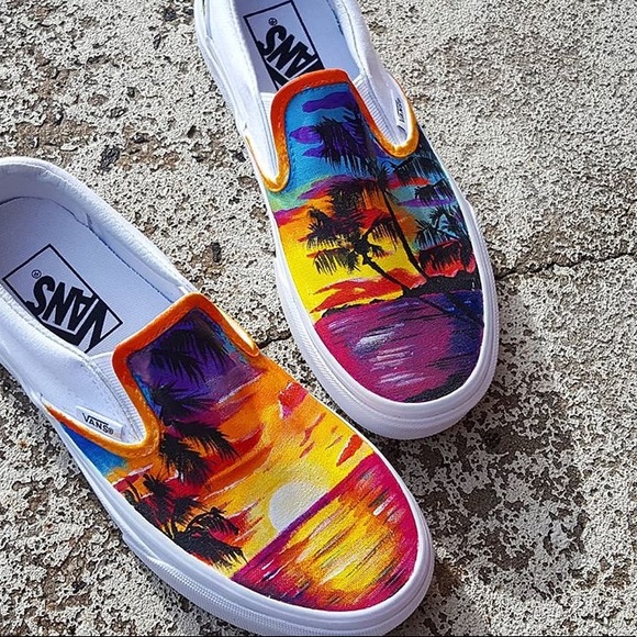 vans slip on sun